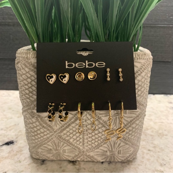 bebe Jewelry - Bebe 6 Pairs of Gold Earrings🆕